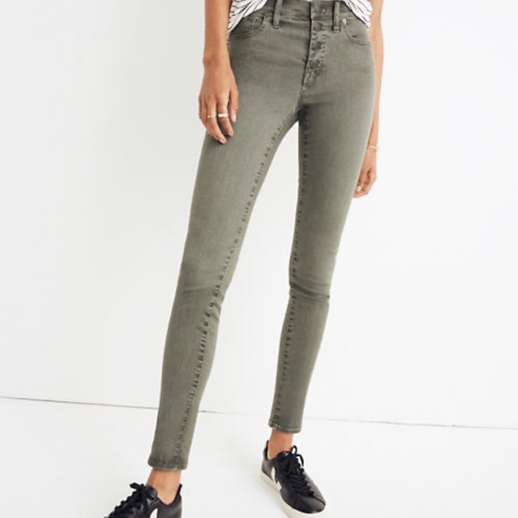 Madewell Denim - Light green high waisted jeans